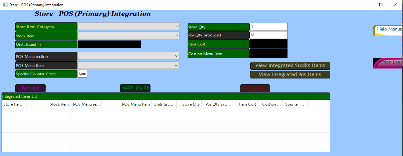 Primary integration window