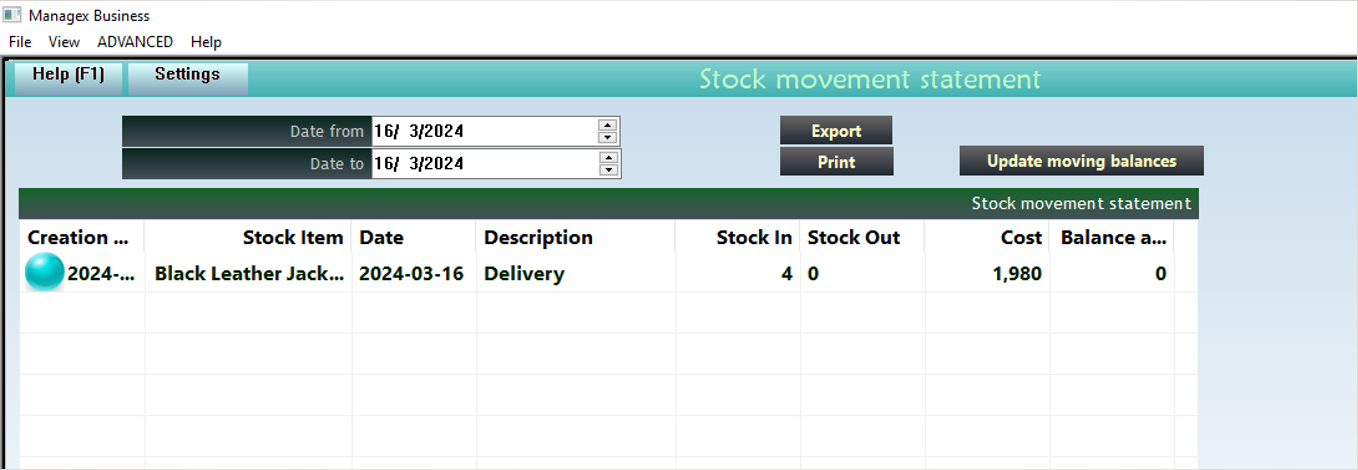 Stock Movement